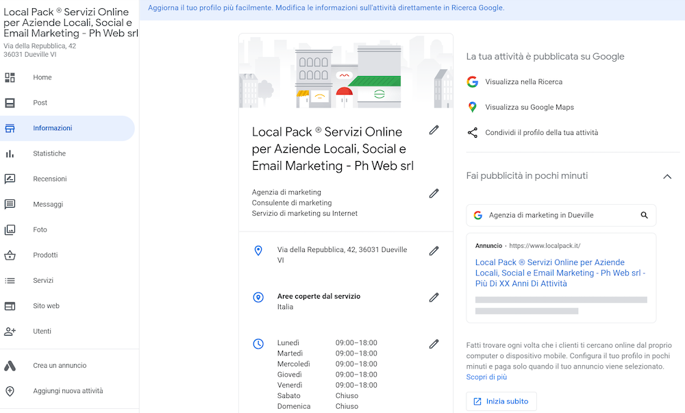 consigli seo local pack
